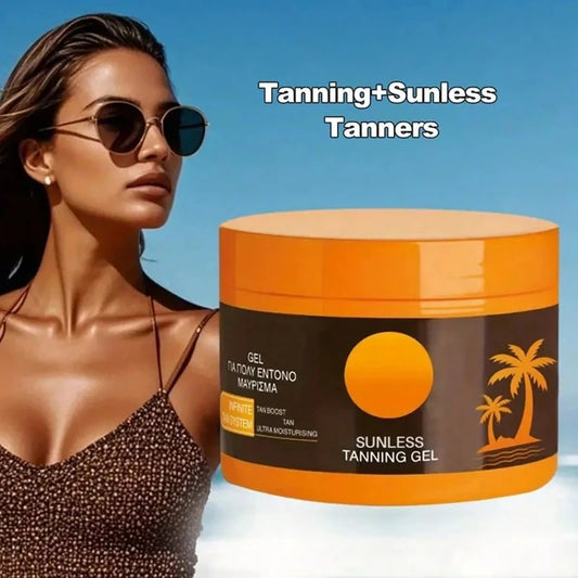 Intensive Tanning Gel Accelerator Bronzing Solarium Sunbeds Summer Long Lasting Repair Moisturizing Face Body Self Tanner Cream
