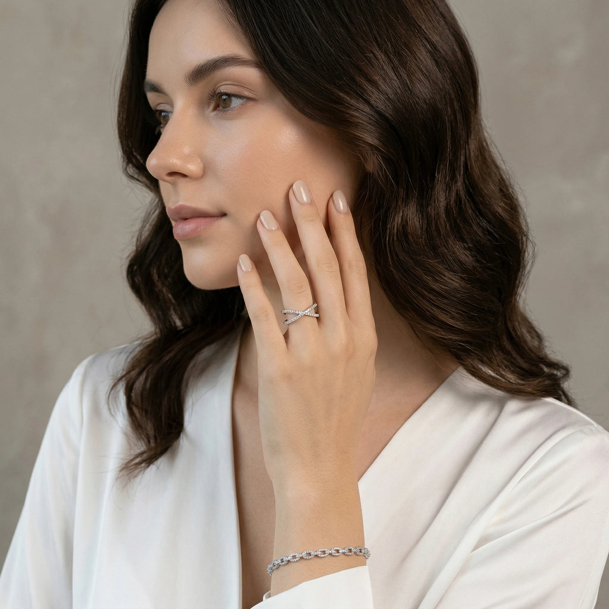 Moissanite Ring, 925 Sterling Silver, D Color VVS1, X-Shape Crossover Design, Unisex Stackable, Couple Ring, Certificate Quality,Luxury Sparkling Anniversary Fine Jewelry Gifts for Wife Women Girls Friends