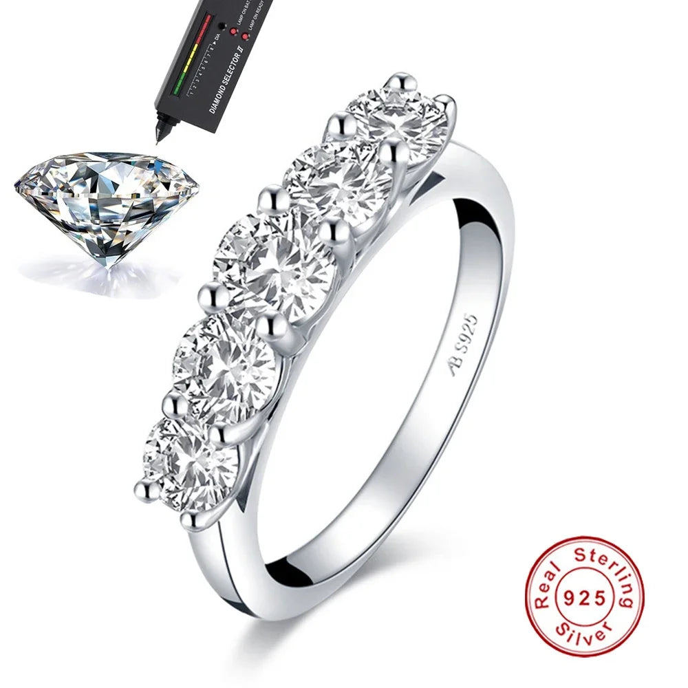 Cbtb Fashion Design Round D Color Pass Test Really Moissanite Luxury Wedding 925 Sterling Silver Jewelry Wholesale