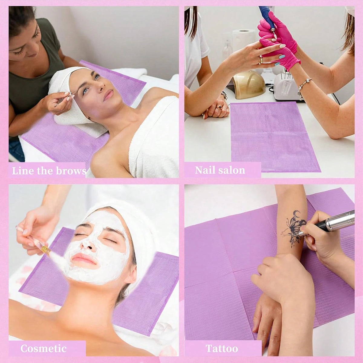 25pc Nail Cleaning Table Mats Disposable Nail Art Mat Waterproof Tablecloth for Manicures Pedicures Paper Sheets Nail Tools Tablecloth Cleaning Pad