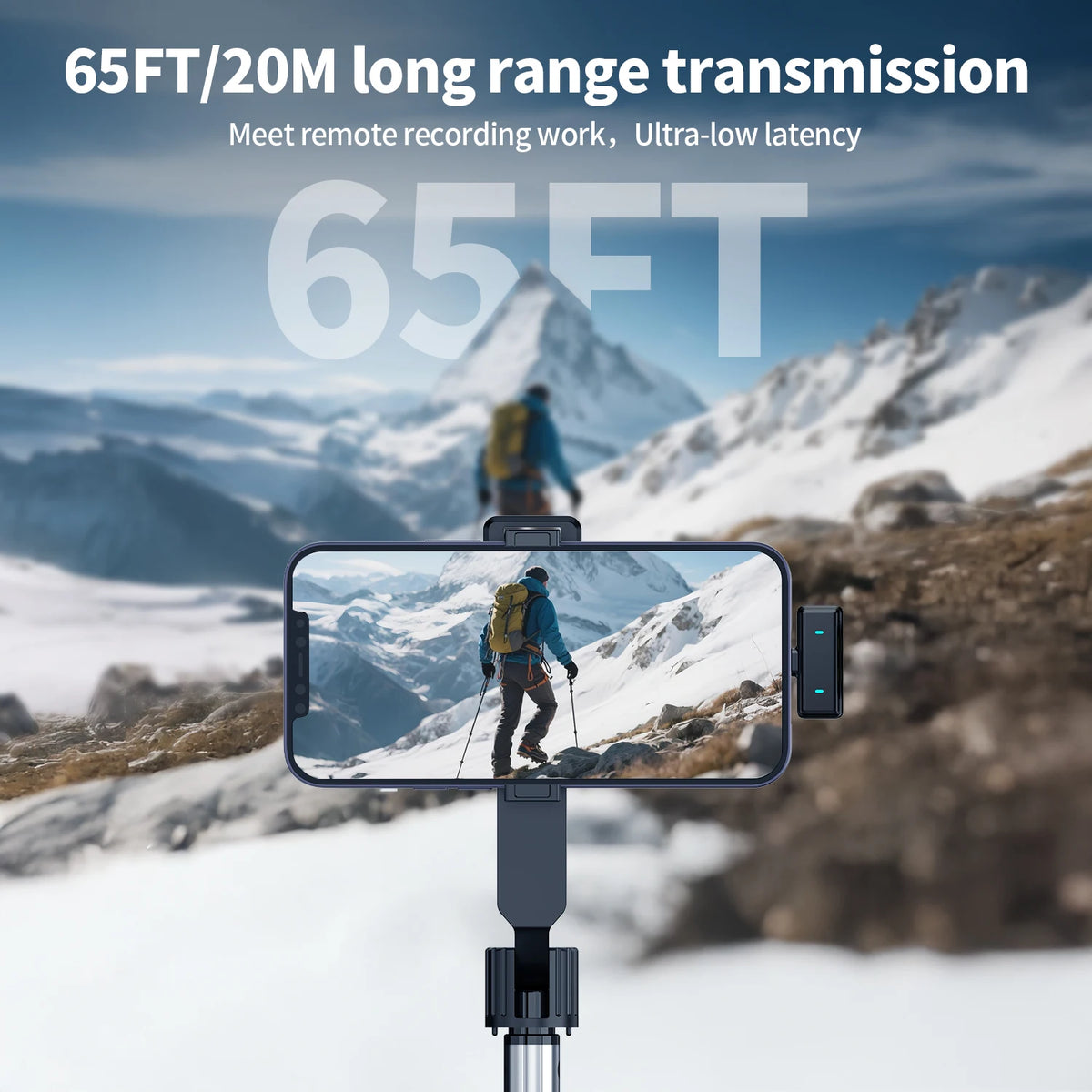 Wireless Lavalier Microphone with Charging Case, Long Battery Life, Windproof Ball, Intelligent Noise Reduction, Type-C