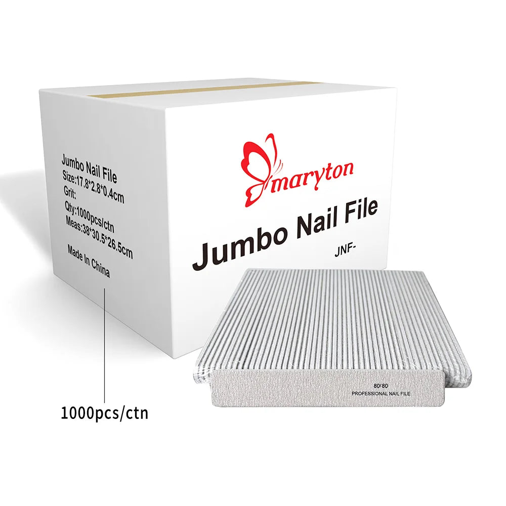 1000Pcs Large Nail File Nail  File for Manicure Buffering Pedicure Care