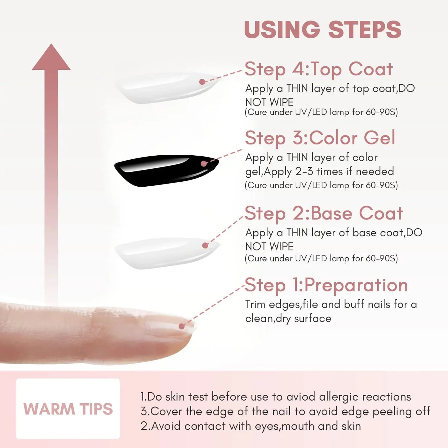 I love how this Makartt No Wipe Top Coat and Base Coat Kit makes achieving a smooth, shiny manicure so easy. The clear gloss finish gives nails a beautiful salon-quality shine while helping protect the color and keep the mani