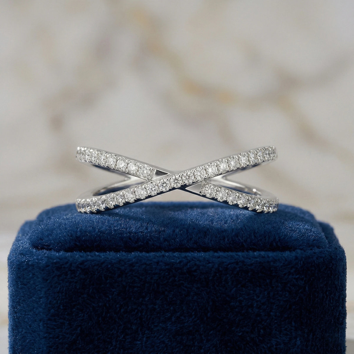 Moissanite Ring, 925 Sterling Silver, D Color VVS1, X-Shape Crossover Design, Unisex Stackable, Couple Ring, Certificate Quality,Luxury Sparkling Anniversary Fine Jewelry Gifts for Wife Women Girls Friends