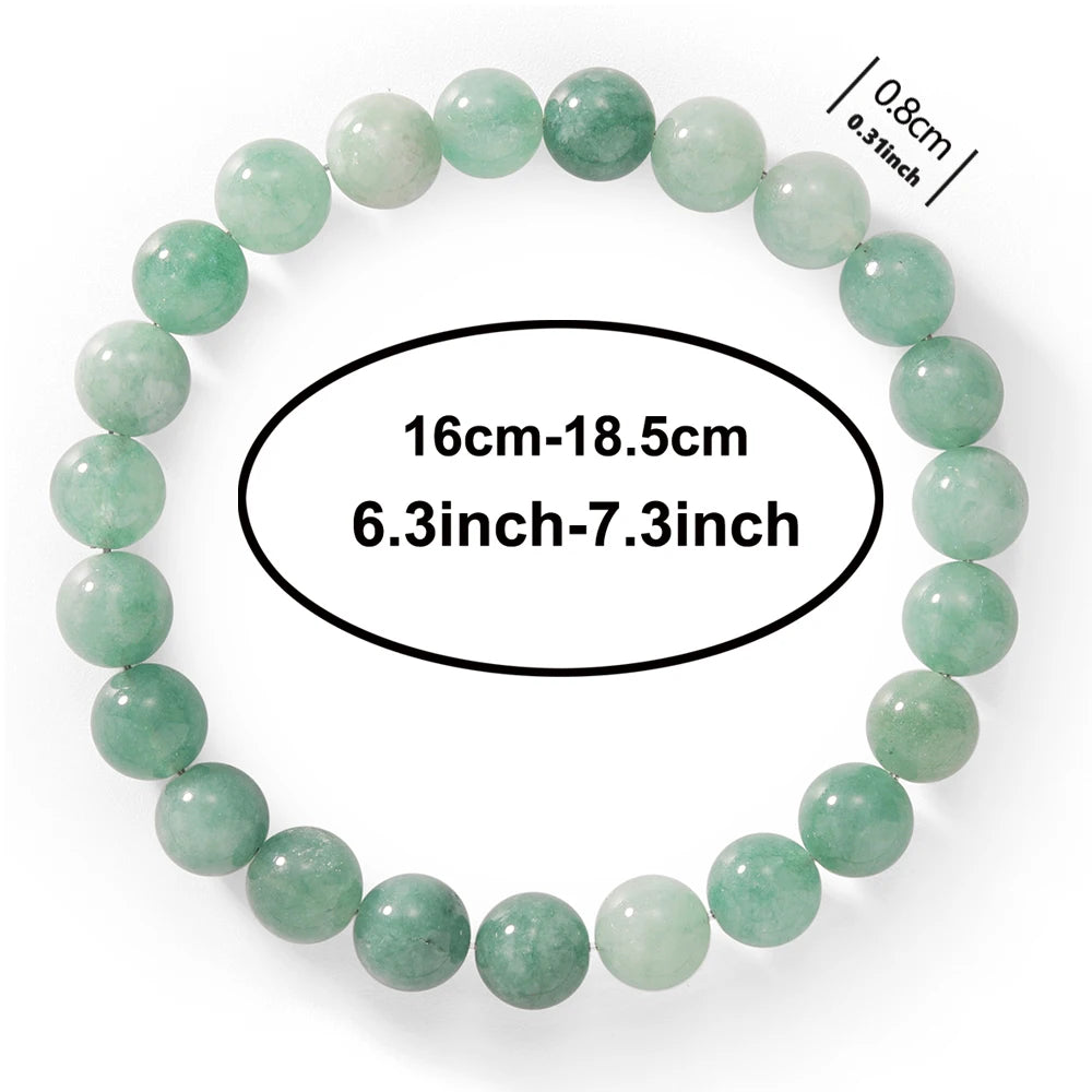 Genuine Jade Bracelet for Women Mens Green Crystal Beaded Bangle Fortune Braclet Natural Stone Clearance Jewelry