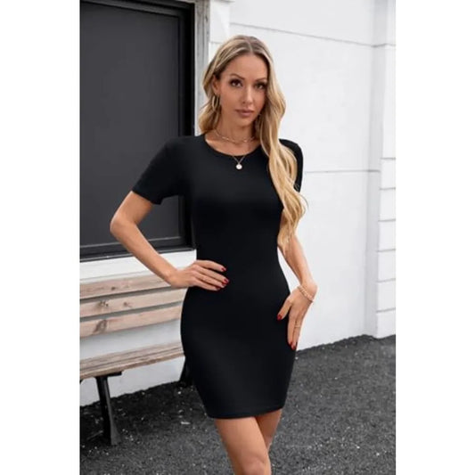 I love how this summer tank dress is the perfect mix of simple, comfortable, and flattering. The ribbed knit texture gives it a stylish look while the sleeveless crewneck design keeps it lightweight and easy to wear on warm