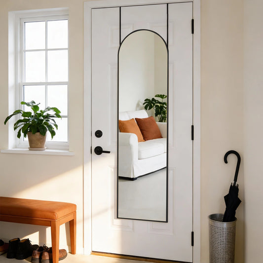 JHK 47"x14" Full Body Wall Mirror Standing Hanging or Leaning Wall-Mounted Mirrors with Stand Aluminum Alloy Frame Living Room