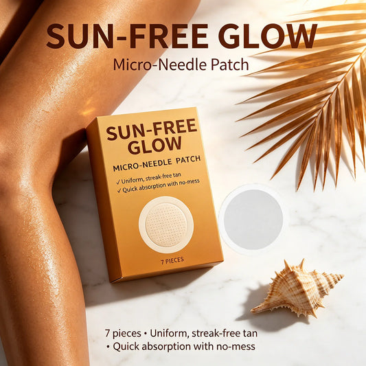 Sun-Free Glow Micro-Needle Patch 7 Pcs – Self-Tanning Tanning Patch for Natural Golden Glow Uniform Streak-Free Tan Sticker Body