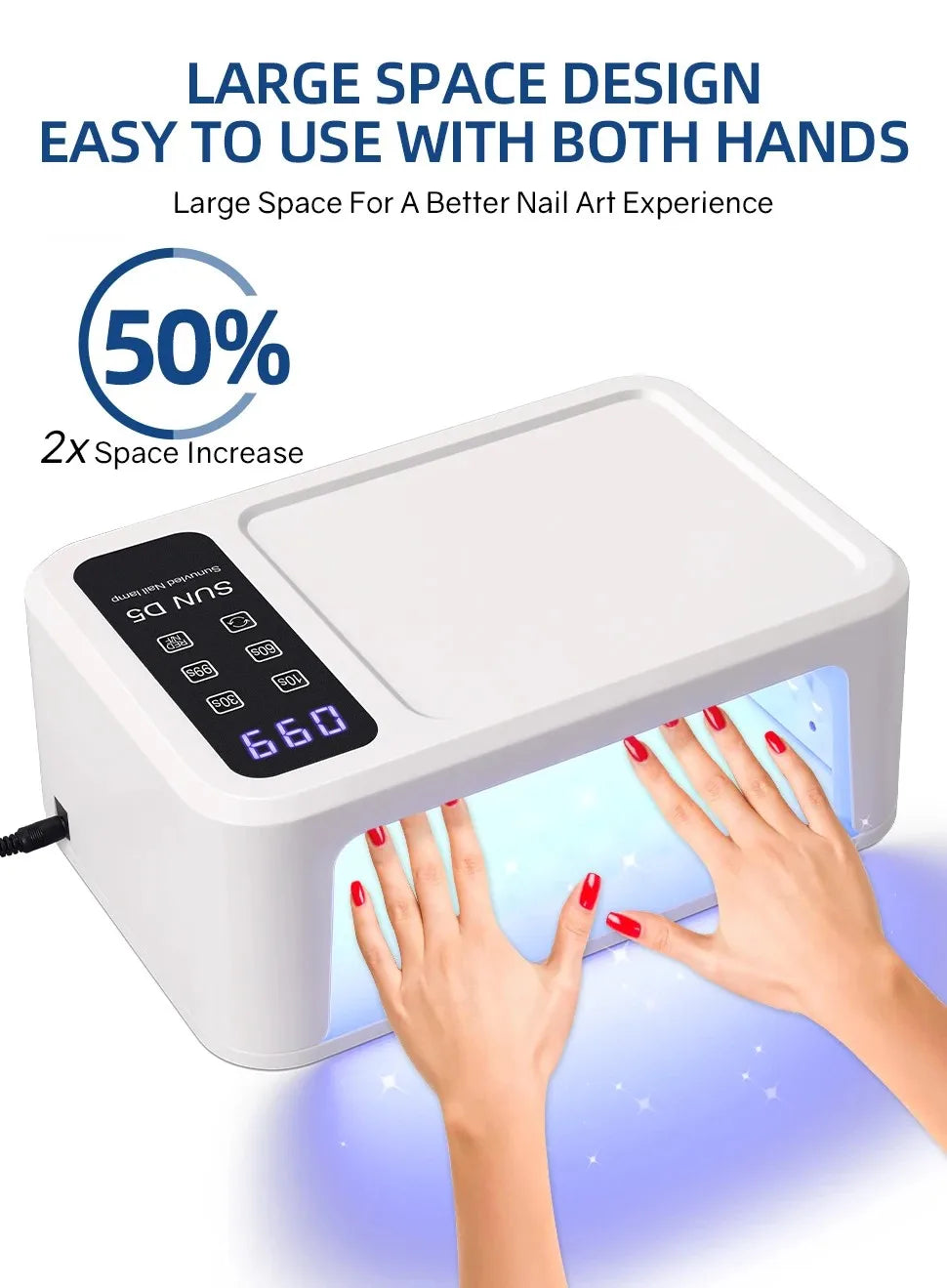 I love how this 140 LED UV Nail Lamp makes achieving salon-quality nails so much faster and easier at home. The powerful LED design helps cure gel polish evenly, giving my manicure a smooth and long-lasting finish without sp