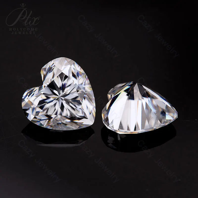 Rare Heart Cut Moissanite Loose Stones Real 3EX Cut D Color VVS1 0.1-5ct Heart Shape Moissanite Diamonds Jewelry Making Ring/Necklace