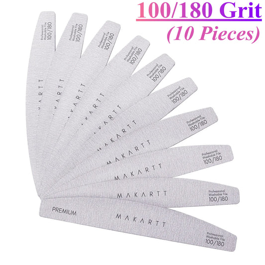 Makartt Nail File 100/180 Grit Emery Boards for Nails, 10Pcs Doubled Sides Coarse Fingernail Filer for Acrylic and Extension
wendy~