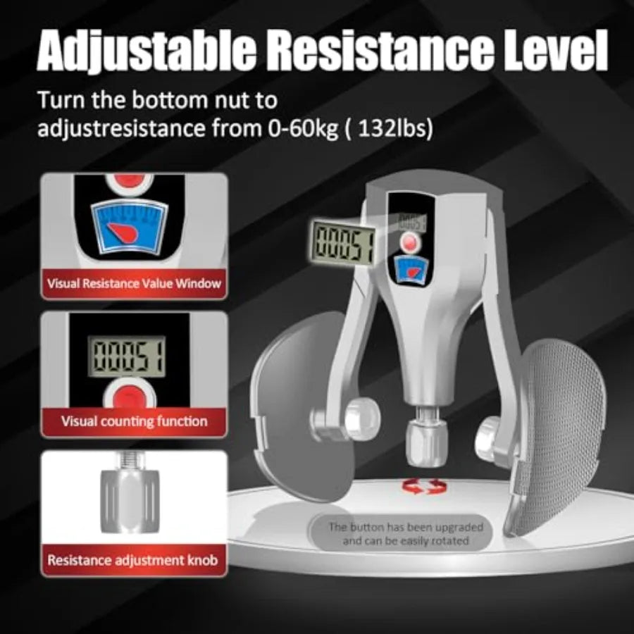 Kegel Trainer, Multi-Function 132 lbs Resistance Pelvic Floor Exercise Devices with Thigh Straps, Handles, Resistance Bands and