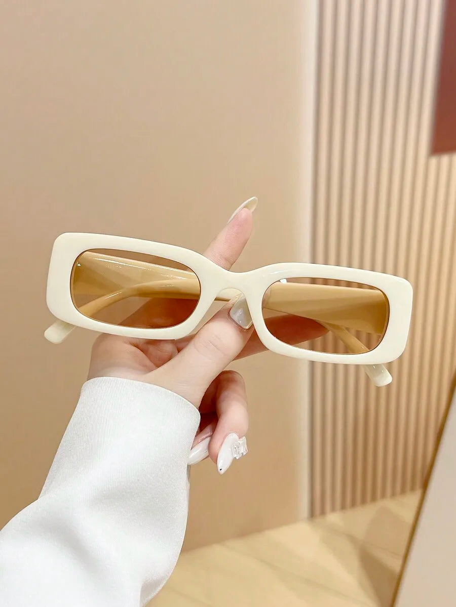 1pc Square Y2K Party Cute Daily Retro Beach Fashion Fashion Glasses For Men & Women Y2K Fest Music Fest For Summer Beach