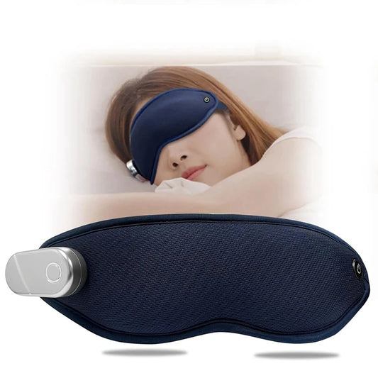Electric Heated Eye Mask Relieve Eye Fatigue 3D Eye Patch with Vibration and Massager Wireless Sleep Aid Device with Heat Compress and Cold Compress